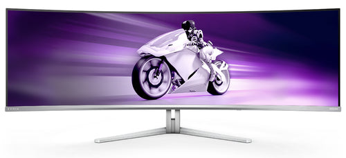 Philips Evnia 8000 49M2C8900/00 Monitor PC 124,2 cm (48.9&#34;) 5120 x 1440 Pixel Dual QHD QDOLED Bianco