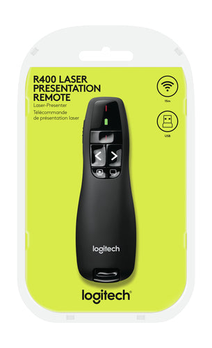 Logitech R400 puntatore wireless RF Nero