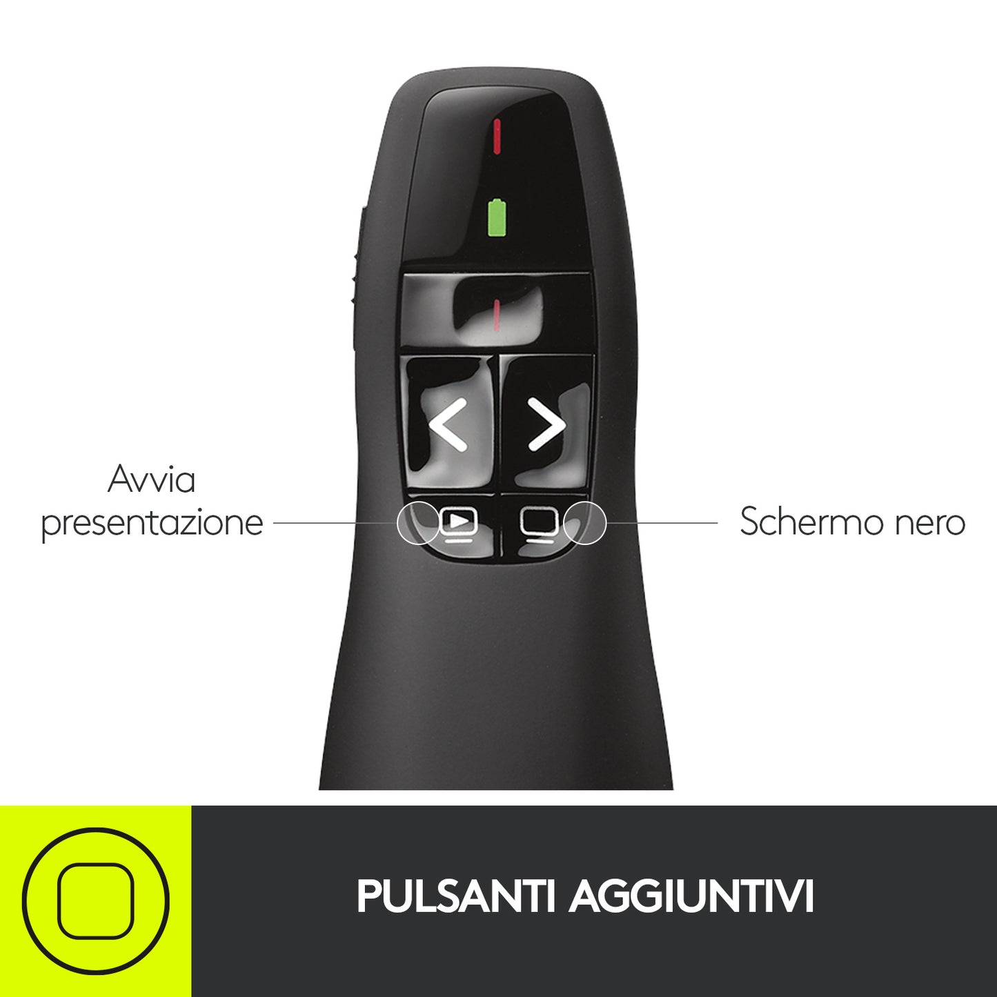 Logitech R400 puntatore wireless RF Nero