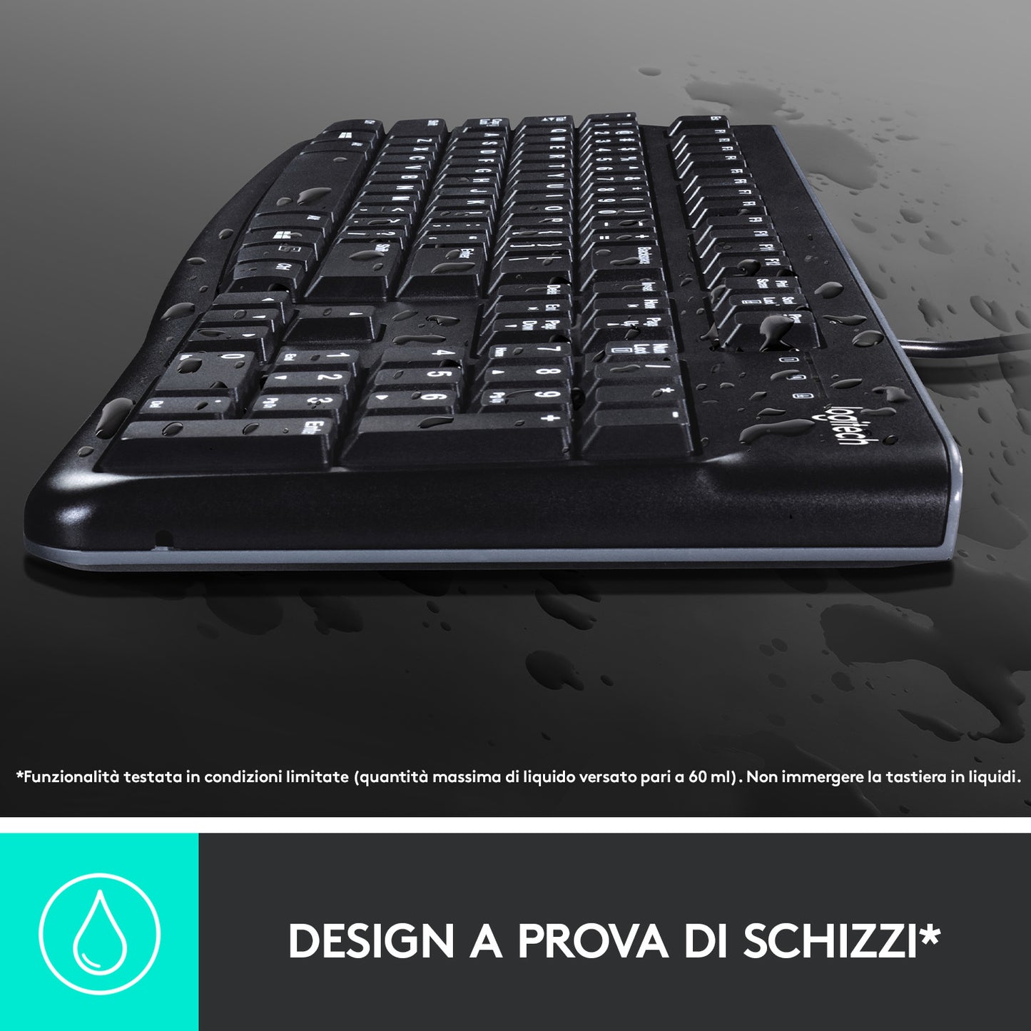 Logitech MK120 Combo Tastiera e Mouse con Filo per Windows, Mouse Ottico Cablato, Tastiera di Dimensioni Standard, USB Plug-and-Play, Compatibile con PC, Laptop