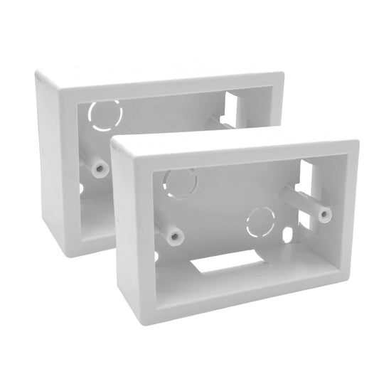 Confezione 2 Pezzi Cassetta Universale di Fissaggio a Parete/Plafone in PVC Rigido IP40 Bianco RAL9010 (120×83×45 mm)