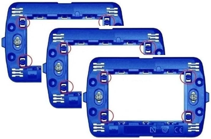 3 Pezzi | Supporto Telaio Portafrutto per Interruttori e Prese – Compatibile con BTicino Living / Matix / Axolute – Scatole 503/504/506/507