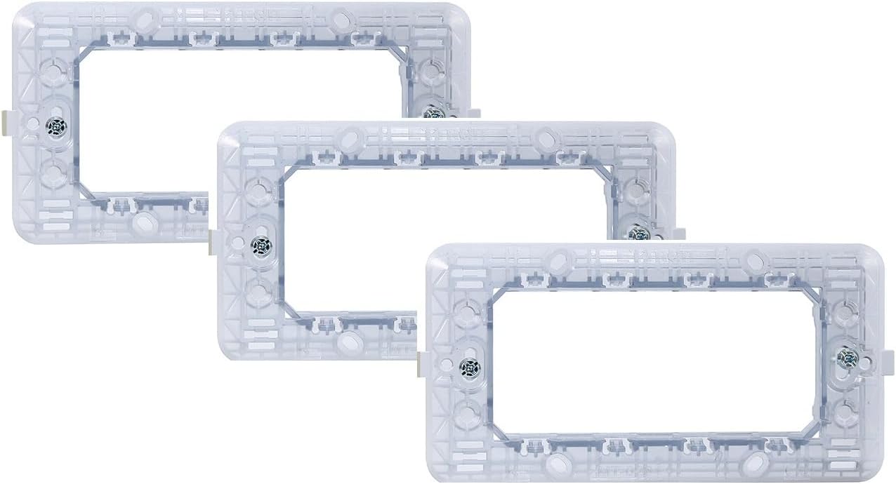 3 Pezzi | Supporto Telaio Portafrutto per Interruttori e Prese – Compatibile con BTicino Living / Matix / Axolute – Scatole 503/504/506/507