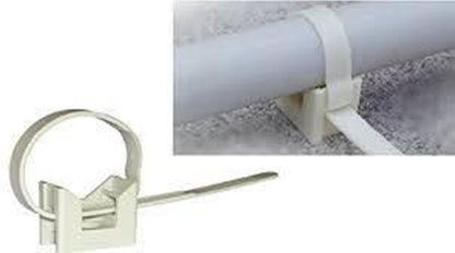 10 pezzi Fascetta con Base 16 A 32mm Per Fissaggio Tubi Protettivi Rigidi Plastica Metallo