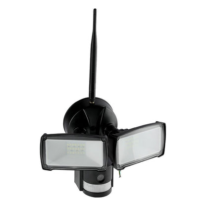 Faro LED 18W con Sensore PIR e Telecamera WiFi Colore Nero 6000K