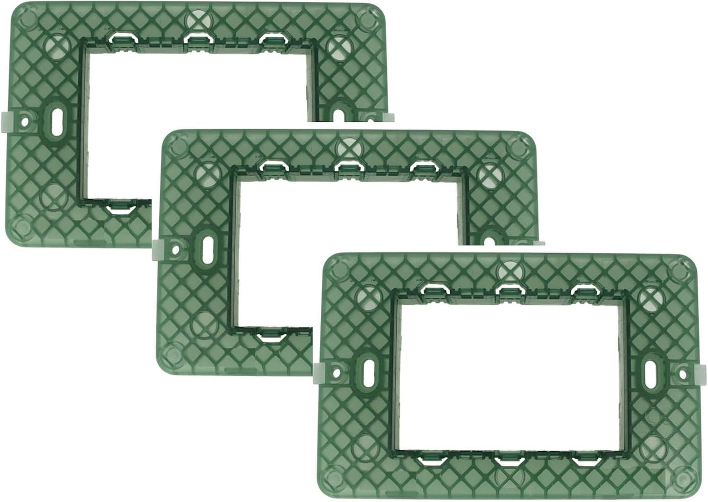 Confezione 3 Pezzi | Supporto Telaio Portafrutto per Interruttori e Prese – Compatibile con Vimar Arke e Plana – Scatole 503/504/506/507