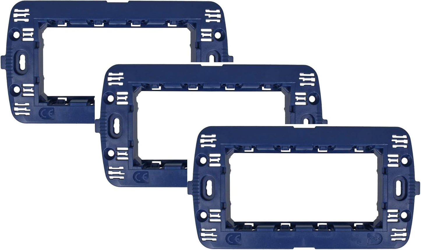 3 Pezzi | Supporto Telaio Portafrutto per Interruttori e Prese – Compatibile con BTicino Living / Matix / Axolute – Scatole 503/504/506/507