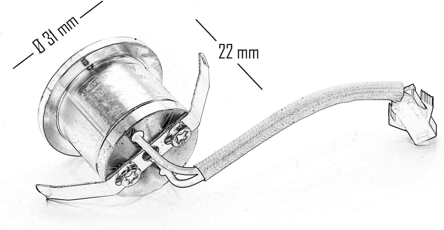 Mini Faretto Led 1 Watt Punto Luce di Cortesia Segnapasso interno