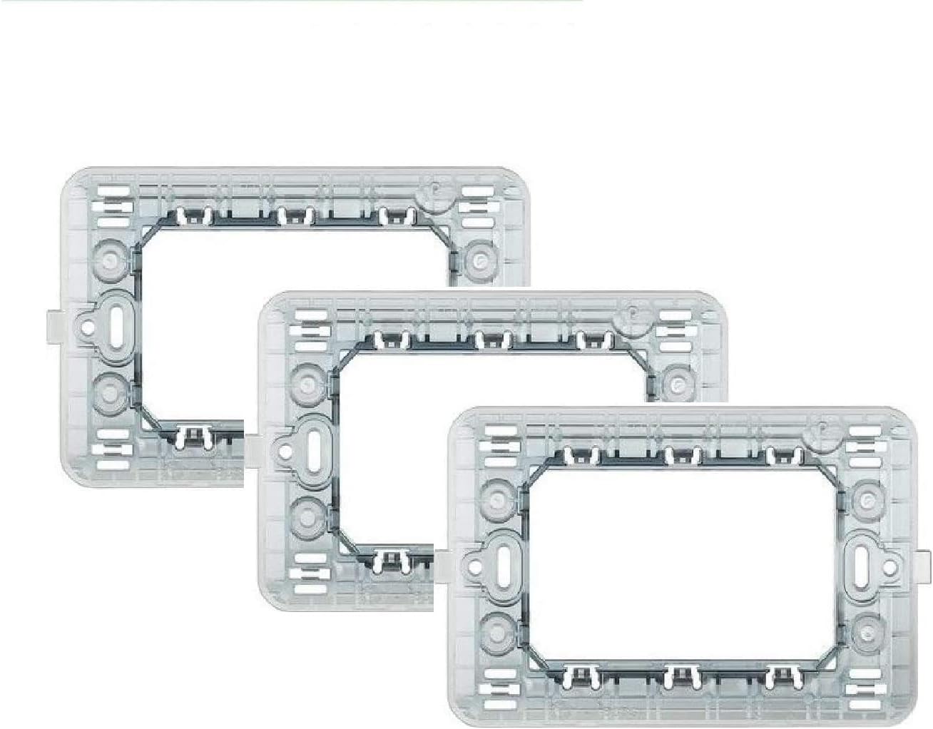 3 Pezzi | Supporto Telaio Portafrutto per Interruttori e Prese – Compatibile con BTicino Living / Matix / Axolute – Scatole 503/504/506/507