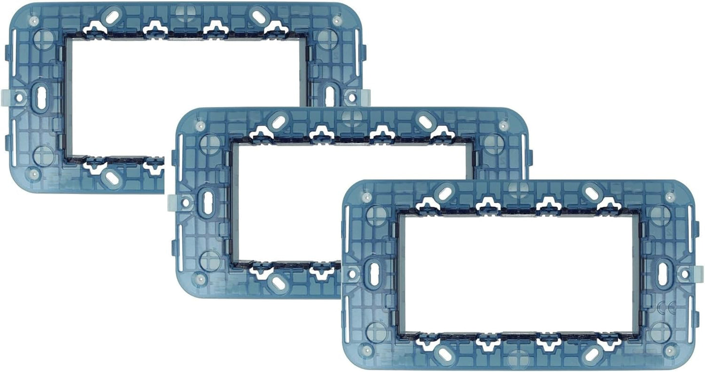 Confezione 3 Pezzi | Supporto Telaio Portafrutto per Interruttori e Prese – Compatibile con Vimar Arke e Plana – Scatole 503/504/506/507