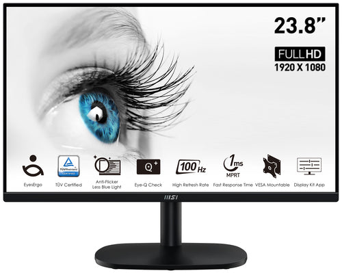 MSI Pro MP245V Monitor PC 60,5 cm (23.8&#34;) 1920 x 1080 Pixel Full HD LCD Nero