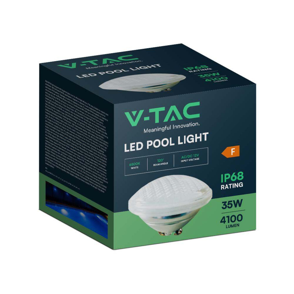 Lampada Faretto Led da piscina lampadina 35W 12V vetro da incasso PAR56 Luce Bianca Fredda 6400K IP68