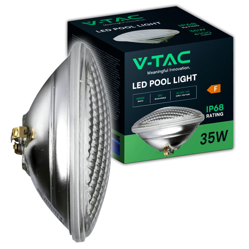 Lampada Faretto Led da piscina lampadina 35W 12V vetro da incasso PAR56 Luce Bianca Fredda 6400K IP68