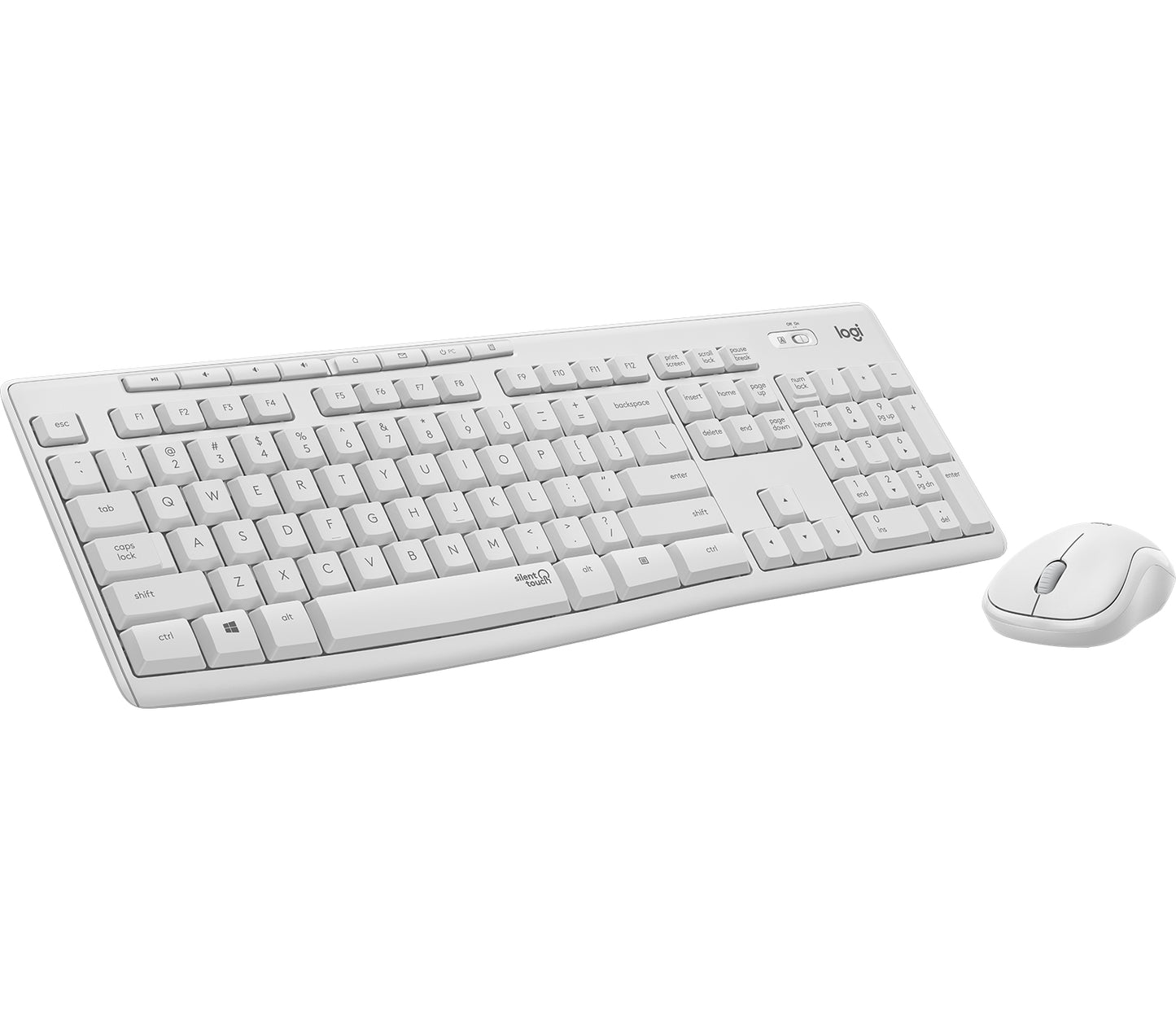 Logitech MK295 Kit Mouse e Tastiera Wireless – Tecnologia SilentTouch, Tastierino Numerico, Tasti Scelta Rapida, Tracciamento Ottico Avanzato, Ricevitore USB Nano, Senza Lag, Meno 90% di Rumore. Bianco