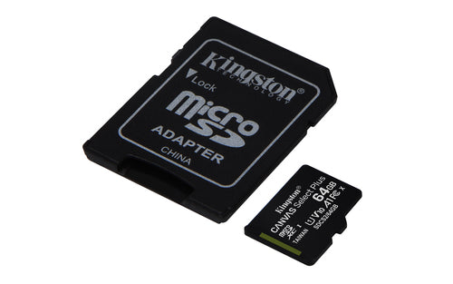 Kingston Technology Scheda micSDXC Canvas Select Plus 100R A1 C10 da 64GB + adattatore