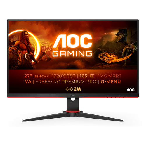 AOC 27G2SAE/BK Monitor PC 68,6 cm (27&#34;) 1920 x 1080 Pixel Full HD LED Nero, Rosso