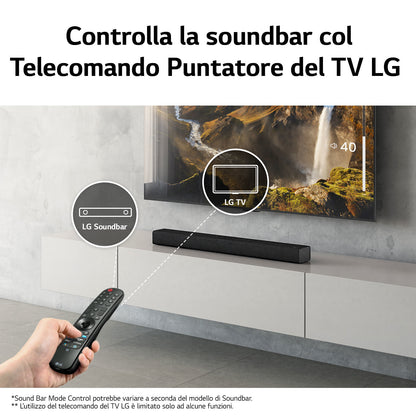 LG Soundbar S60Q 300W 2.1 canali, Dolby Atmos Virtual, 4K Pass Through, NOVITÀ 2022