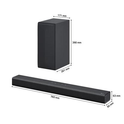 LG Soundbar S60Q 300W 2.1 canali, Dolby Atmos Virtual, 4K Pass Through, NOVITÀ 2022