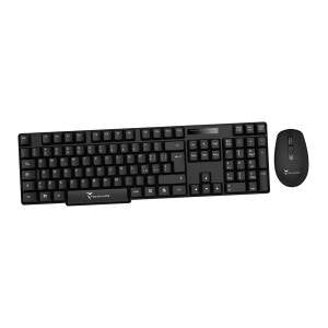 Techmade Kit Tastiera + Mouse Wireless senza Filo Black