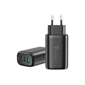 Techmade 65W Caricatore Universale GaN USB-C + USB-A Black