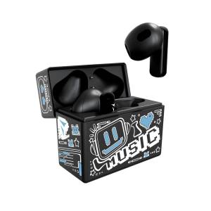 Techmade Earbuds TM-XM191-BKBL Con Pattern Blu