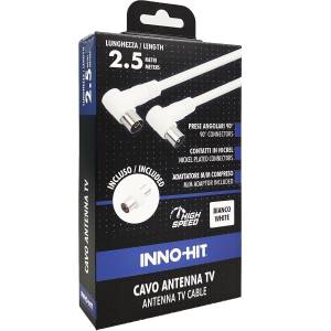 Inno-Hit Cavo Antenna M/F Spina 90 2.5m Bianco