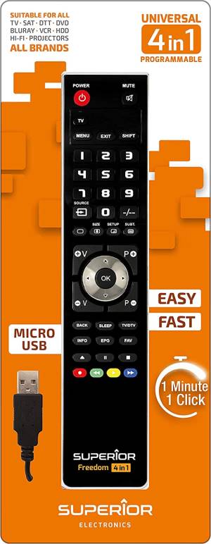 Superior Telecomando Universale Freedom Micro-USB 4 in 1