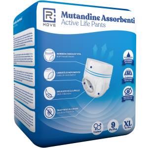 RMove 1 Conf. da 9pz Tg. XL Mutandine Assorbenti ActiveLife Adulto