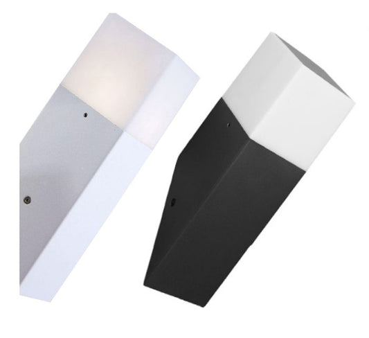 Applique Portalampada da giardino Wall Light colore Bianco Nero attacco Lampadine E27