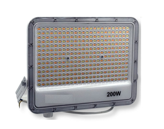 Faro LED 200W Slim IP65 Proiettore da Esterno 20.000 lm CCT 3in1 Selezionabile (3000K/4000K/6500K) Bianco