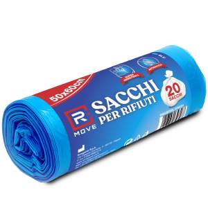 RMove 1Rotolo da 20 Sacchi Rifiuti 50x60cm Blu