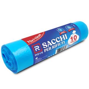 RMove 1Rotolo da 10 Sacchi Rifiuti 70x110cm Blu