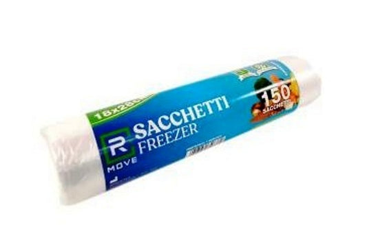 Sacchi Freezer Trasparenti 18x28 cm – 1 Rotolo da 150 Sacchetti