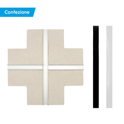 Giunto cartongesso 12,5mm profilo in alluminio Striscia Led struttura incasso e montaggio