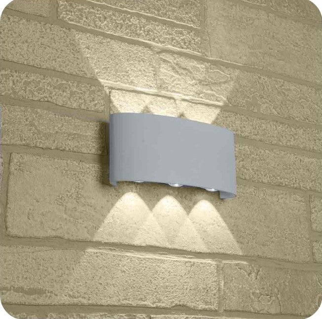 Applique Lampada da muro doppia Luce Led 16W Wall Light colore Bianco 6 Led IP65