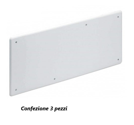 Confezione 3 Pezzi Coperchio Rettangolare 198×153 mm (Misura 6) per Scatola di Derivazione da Incasso Con Viti Bianco RAL9010 (FG10316)