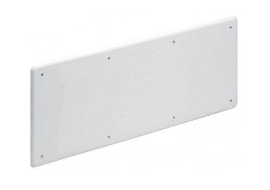 Coperchio Rettangolare 392×152 mm (Misura 8) per Scatola di Derivazione da Incasso Con Viti Bianco RAL9010 (FG10318)