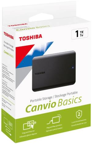 Toshiba HDD Esterno 1TB HDTB510EK3AA Canvio Basic 2.5&#34; USB3.2