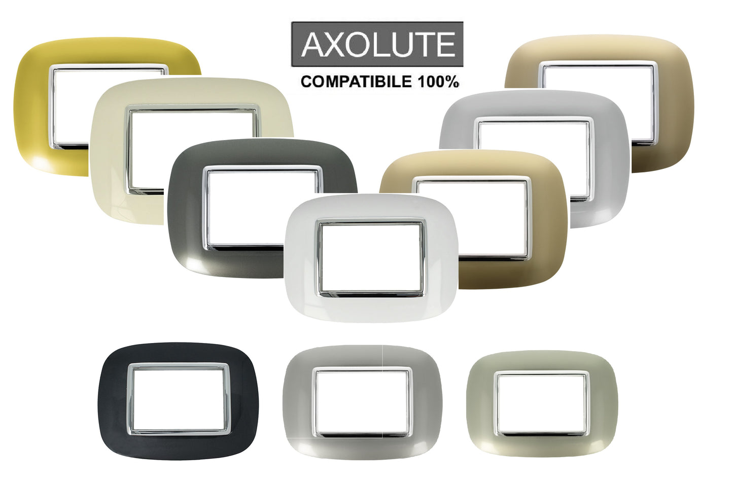 Placca Ovale compatibile con Bticino Axolute serie Oval Orbis