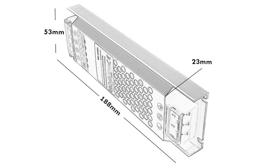 Alimentatore 12V metallico slim stabilizzato switching trimmer 60W 100W 150W 200W 300W