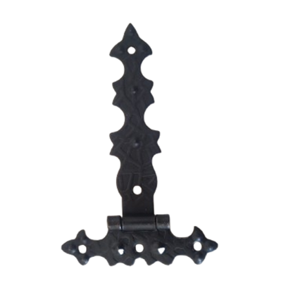 Cerniera Rustica Decorativa forma T ferro Battuto Stile Antico Arte Povera Barocco Retrò con Ali Piane Lunga A0160