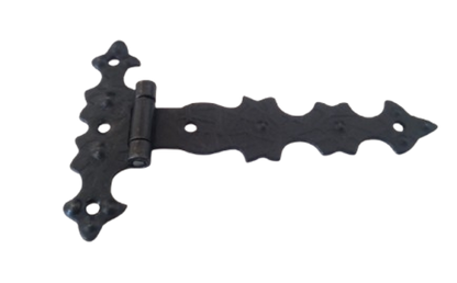 Cerniera Rustica Decorativa forma T ferro Battuto Stile Antico Arte Povera Barocco Retrò con Ali Piane Lunga A0160