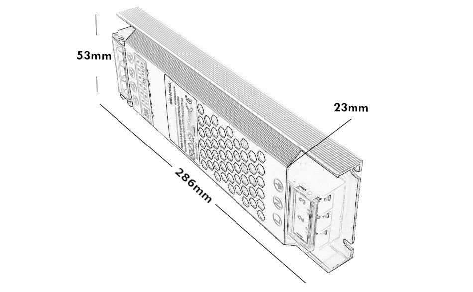 Alimentatore 12V metallico slim stabilizzato switching trimmer 60W 100W 150W 200W 300W - puntoluceled