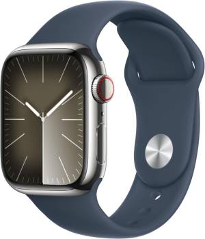 Apple Watch Serie9 Cell 41mm Steel Silver Sport Band Storm Blue M/L MRJ33QL/A - puntoluceled