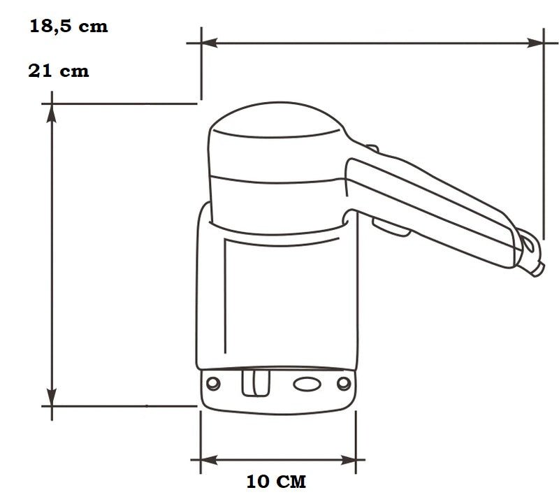 Asciugacapelli 1200W da parete flusso d'aria silenzioso per Hotel Albergo B&B - puntoluceled