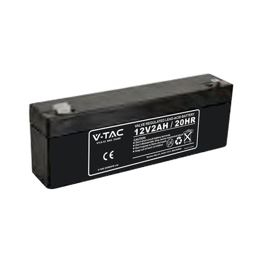 Batteria al Piombo Acido 12V 2Ah per Allarmi, Videosorveglianza, UPS Terminali T1 - puntoluceled