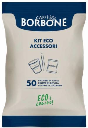 Borbone Kit Accessori EcoLogico 50pz Bicchierini+Bus.Zucc+Palette - puntoluceled