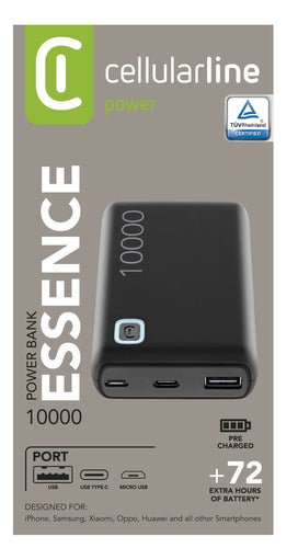 Cellularline Power Bank ESSENCE 10000 - puntoluceled