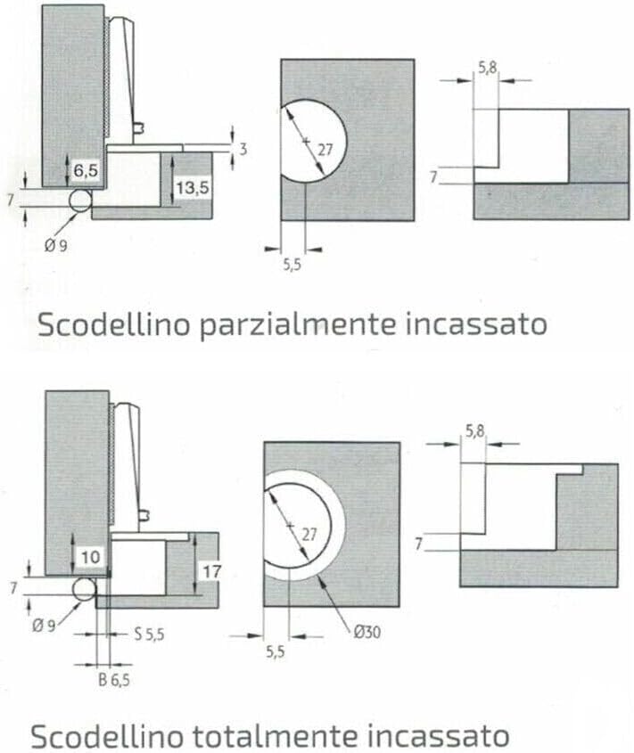 Cerniere per Mobili Antichi Cerniera per Ante in Battuta Arte Povera colore dorata ottonata - puntoluceled