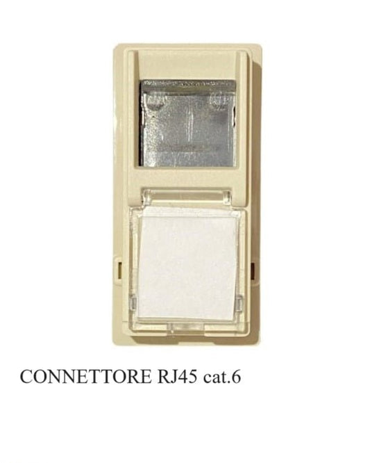 Compatibile Bticino Living Now Connettore Presa internet RJ45 cat6 colore sabbia - puntoluceled
